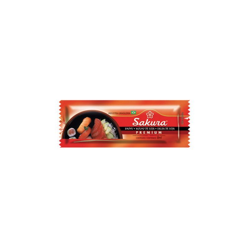 Molho Shoyu Premium em sachê - 8ml - 300 unidades